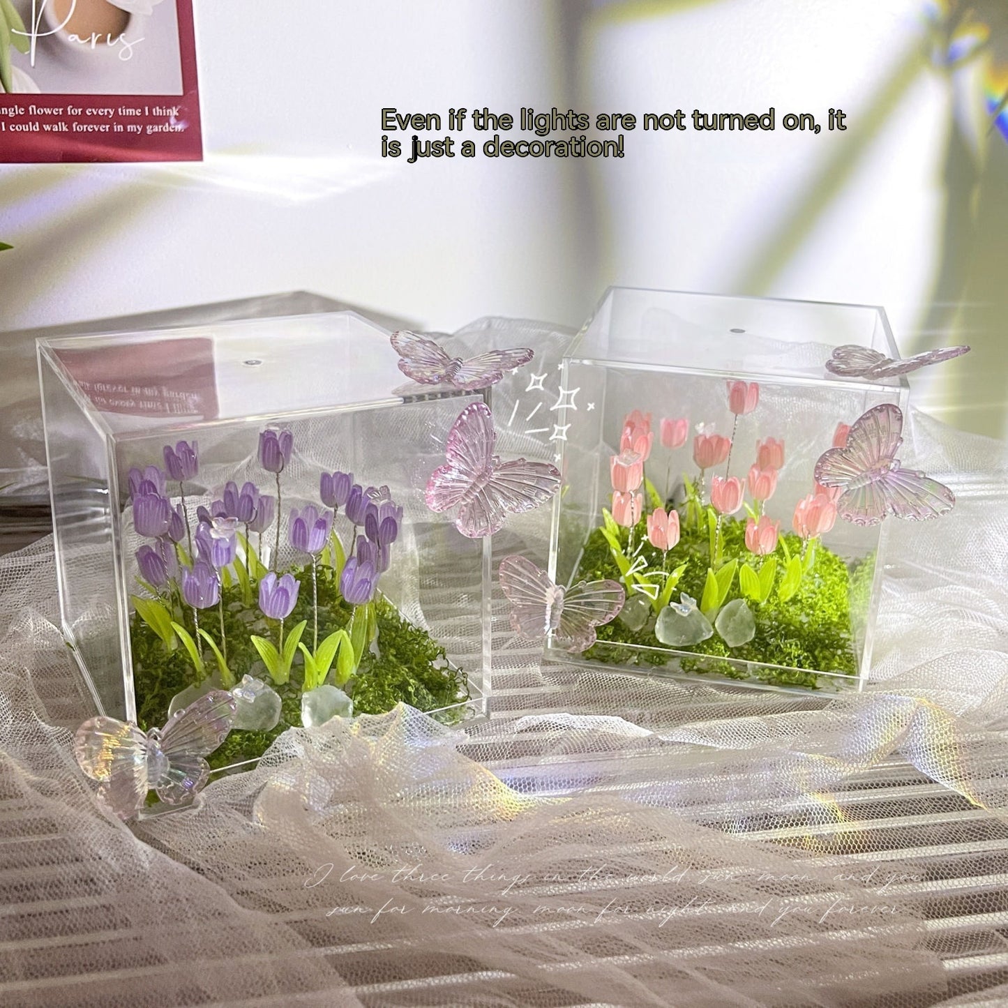 Creative Butterfly Garden Grass Tulip Night Lights